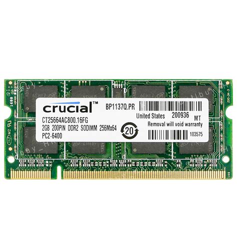 Crucial 4gb 2x2gb Pc2 6400 Ddr2 800mhz 200pin Sodimm Laptop Notebook Ram Memory Ebay