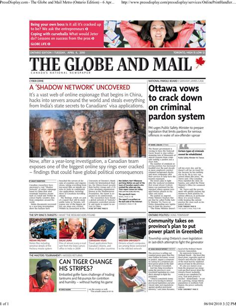 Travellers Deck On The Front Page Of The Globe And Mail Thera Wise In