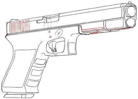How To Draw A Glock 18 Handgun