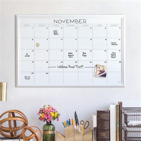 Magnetic Dry Erase Calendar Dry Erase Board Calendar Whiteboard