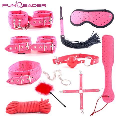 Slave Game Fetish Toys Sm Product Bdsm Bondage Restraints Set With Handcuff Footcuff Mouth Gag