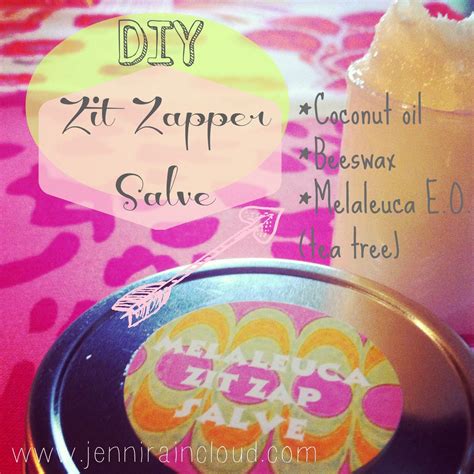 Zit Zapper Salve With Coconut Oil Beeswax And Tea Tree Oil Melaleuca