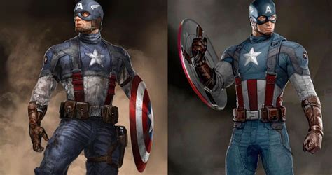 Captain America Art Shows Suit Changes Between First Avenger And Winter