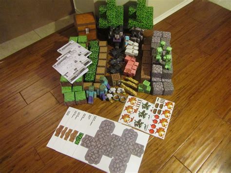 Minecraft Papercraft Lot Overworld Deluxe Pack Hostile Mobs Animal