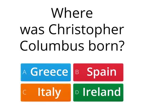 Christopher Columbus Quiz