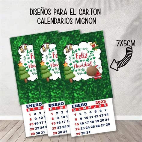 Kit Imprimible Dise Os Carton Calendarios Mignon Navidad En Venta En San Crist Bal Santa Fe