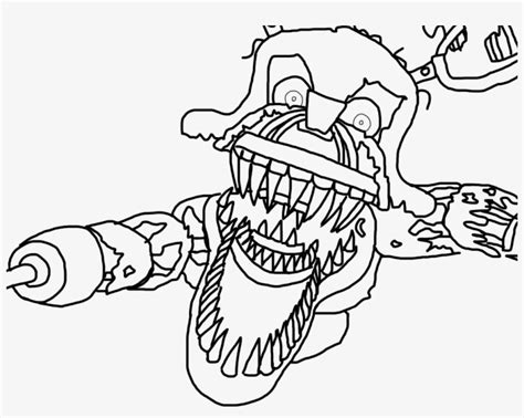 ️nightmare Foxy Coloring Page Free Download