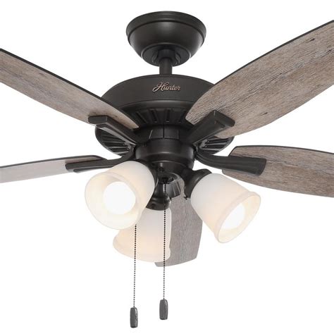 Hunter Oakfor 48 In Led Indoor Noble Bronze Ceiling Fan With Light
