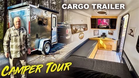 5x8 Cargo Trailer Diy Camper Conversion Build Tiny House Youtube