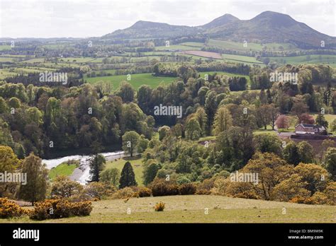 The Eildon Hills In The Scottish Borders Uk In Springtime Scotts