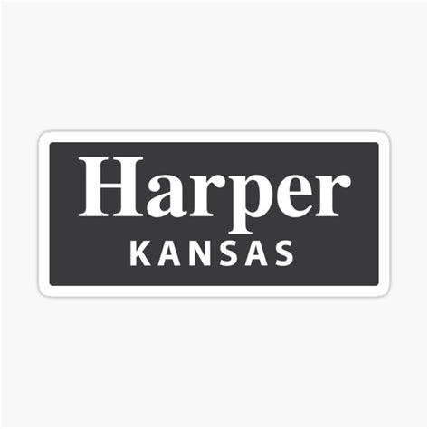 Harper Kansas Sticker For Sale By Everycityxd2 Redbubble