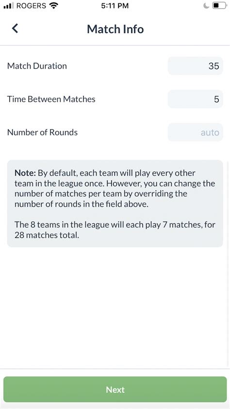 Create A Tournament Part 2 Set Up The Round Robin Schedule App