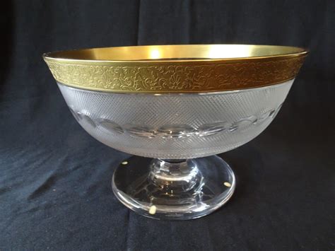 Antique Rare Moser Cut Crystal Pedestal Bowl Antiques Co Uk