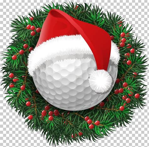 Santa Claus Golf Course Christmas Golf Ball Png Clipart Cartoon