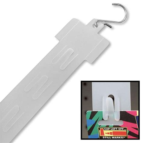 Hanging Clip Strips Plastic Merchandising Strip Display For 12 Items