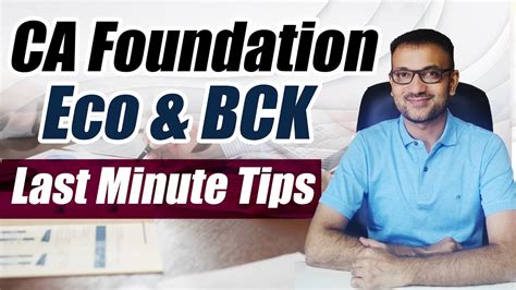 Ca Foundation Economics And Bck Last Minute Suggestion How To Revise