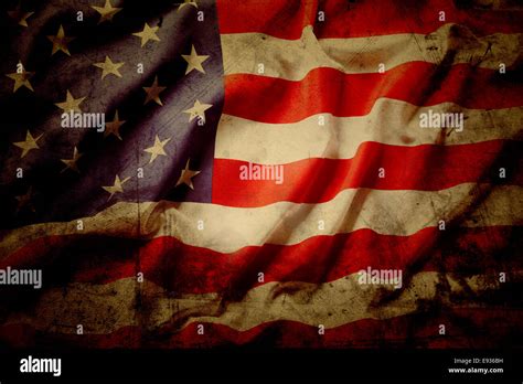 Closeup Of Grunge American Flag Stock Photo Alamy