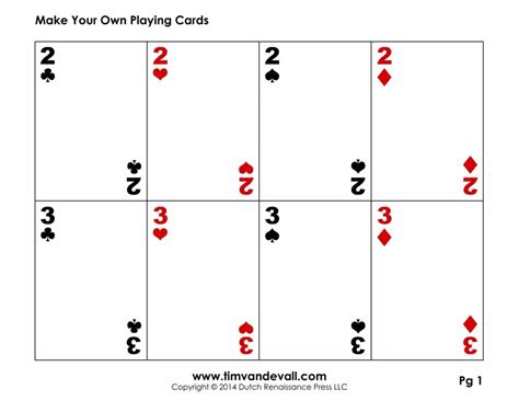 Custom Blank Playing Cards ≡ Fill Out Printable Pdf Forms Online