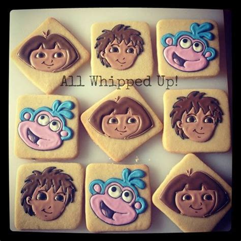 Dora The Explorer Decorated Cookies From All Whipped Up Cookie