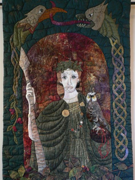 Queen Maeve Of Connacht Painted Applique Quilt Celtic Art Ancient