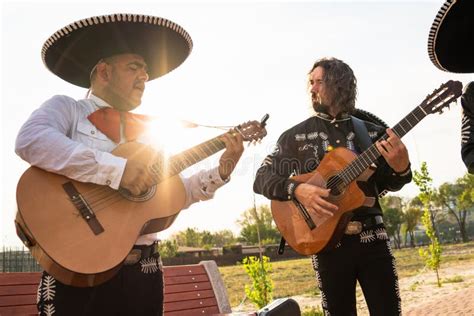 Mexican Musician Mariachi Band On A City Street Editorial Stock Image