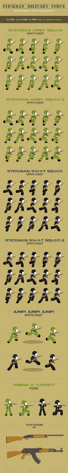 Stickman Ninja Sprite Sheet Hand To Hand Fight Sprite Game Assets