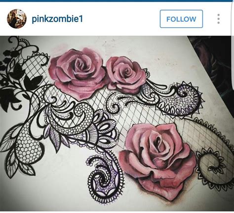A dark black rose tattoo idea on the side stomach would all you need to show off during summer. Pin by Kelvin Wu on Tattoos | Lace tattoo, Lace rose ...