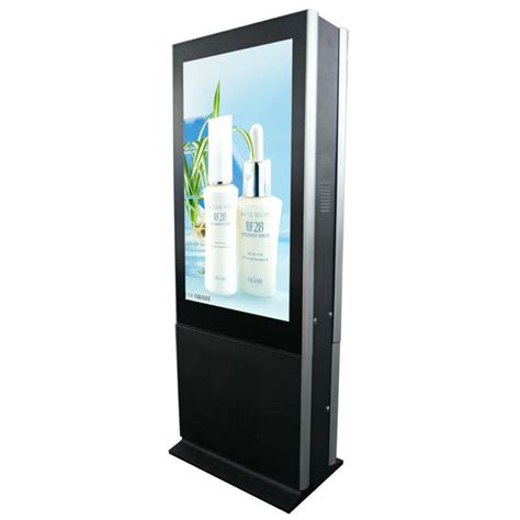 Double Side Screen Free Standing Lcd Display Ultrathin Inch Large