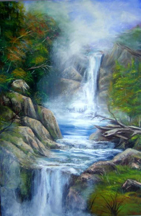 Waterfall Oil 24 X 36 Miritas Art Starlight