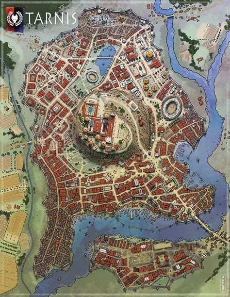 Fantasy World Map Fantasy City Map Map Art