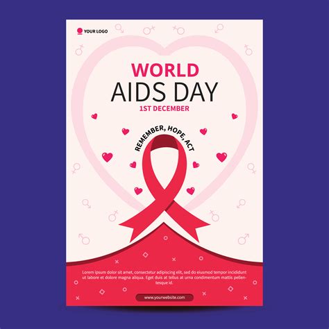 world aids day poster 4397987 vector art at vecteezy