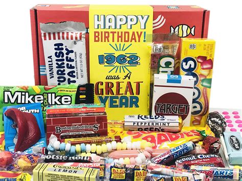 Buy Retro Candy Yum 1962 61st Birthday T Box Nostalgic Candy Mix