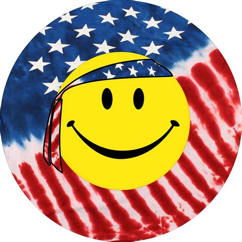 Smiley Face Flag Tie Dye Mud Spare Tire Cover Fit To Exact Etsy