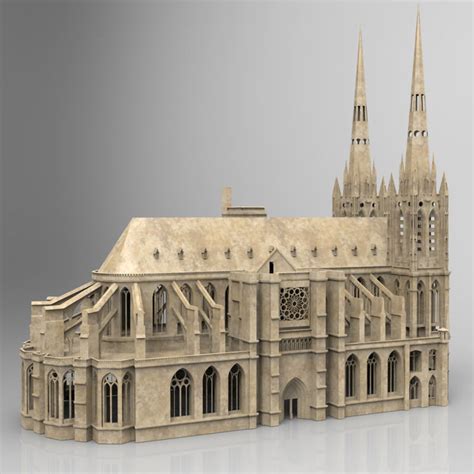 Clermont Cathedral 3d Model Max Obj Mtl Pdf
