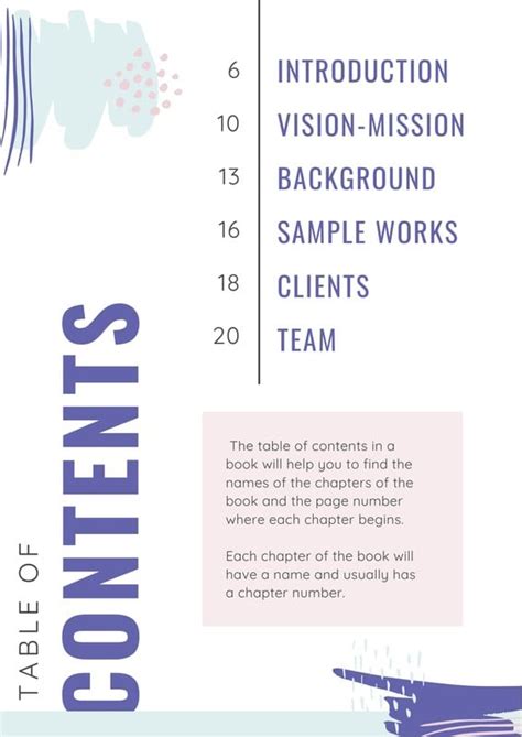 Free And Customizable Table Of Contents Templates Canva