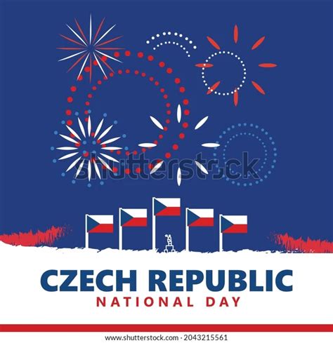 Czech Republic National Day Vector Illustration Stock Vector Royalty