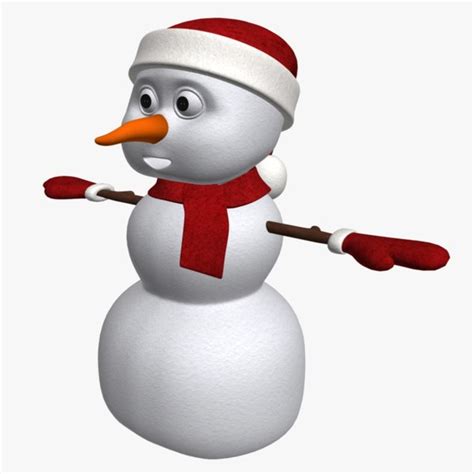 Snowman 3d Models For Download Turbosquid