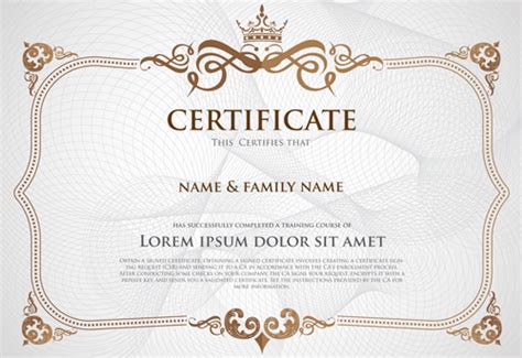 Find & download free graphic resources for certificate frame. Certificate template with retro frame vector 03 free download