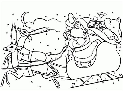 Santa Claus Sleigh Coloring Pages Colouring Cards Are Always Extra