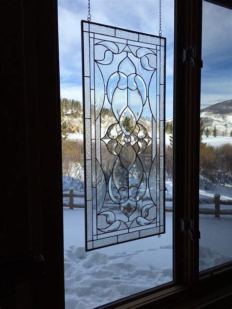 Clear Beveled And Textured Glass Leaded Stained Glass Window