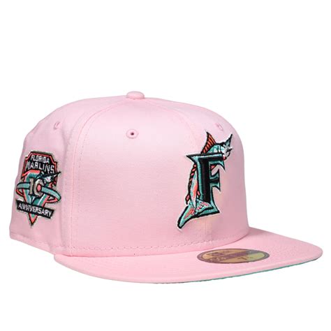 New Era Florida Marlins Pinkmint 10th Anniversary 59fifty Fitted Hat