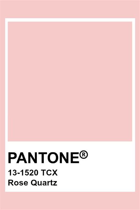 Pantone 13 1520 Tcx Rose Quartz Carta De Colores Pantone Paleta