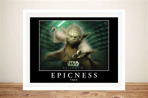 Buy A Yoda Epicness Star Wars Print On Canvas Yoda Wall Art Canberra