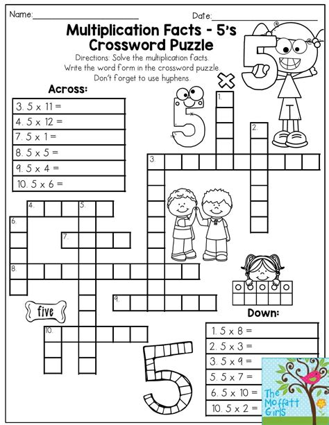 Grade 1 Crossword Puzzles Printable Printable Crossword Puzzles