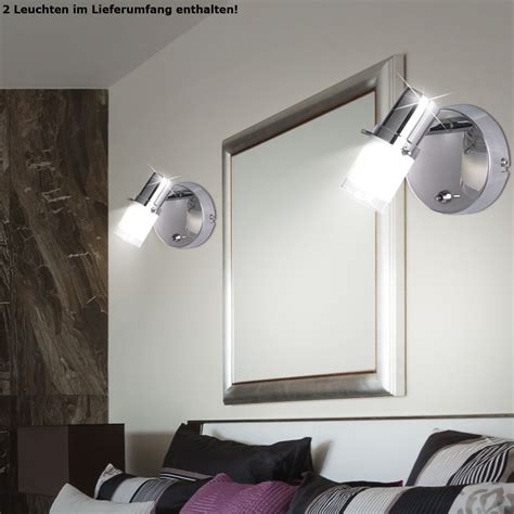 Led beleuchtung für dusche & bad, led schienen im komplettset. 2x LED Wand Lampen Bad Badezimmer Spiegel Spot Bilder ...