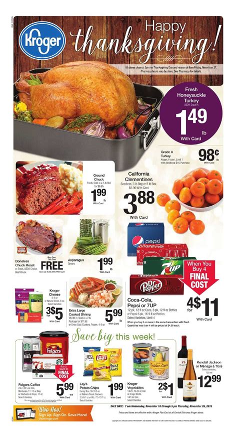 Country living editors select each product featured. Kroger Thanksgiving Menu / 44 Kroger Ideas Kroger Grocery ...