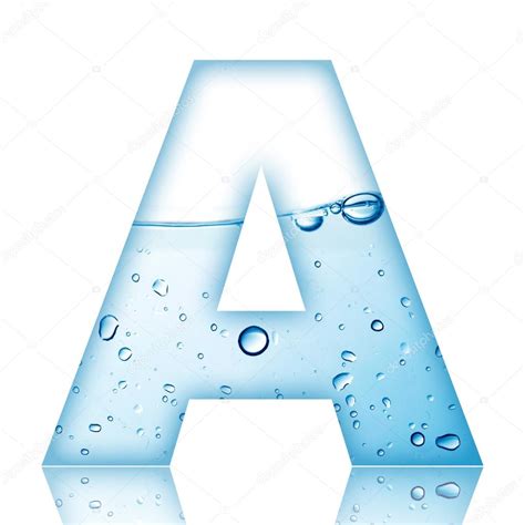 Letra De Alfabeto água Bolha Carta Um — Fotografias De Stock