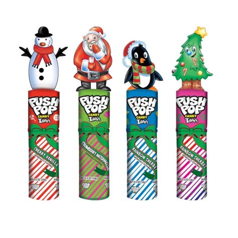 Push Pop Christmas Toppers Lollipop With Cap