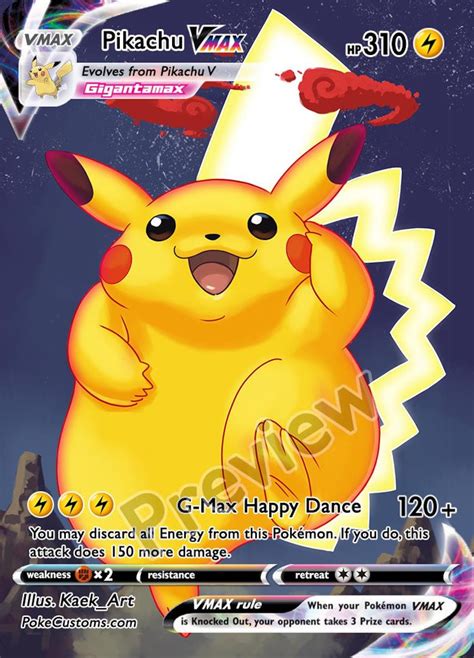 Pikachu Vmax And Shadow Pikachu Vmax Custom Pokemon Card Etsy