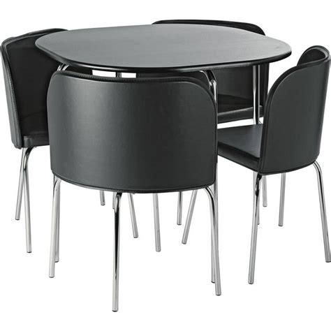 Kitchen table and two chairs. Buy Argos Home Amparo Black Dining Table & 4 Black Chairs ...